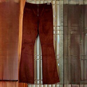 Romeo and Juliet Couture Women's Medium Suede Bell Bottom Pants